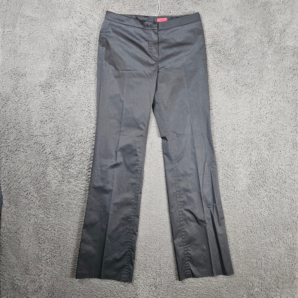 Hugo Boss Size 30x33 Azurasi Himbysa 57 Black Cotton Trousers